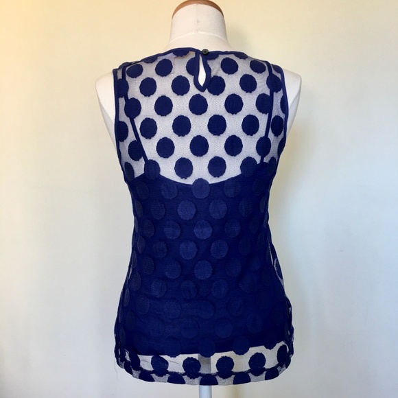 Banana Republic Royal Blue Lace Tank (S) - Picture 4 of 6